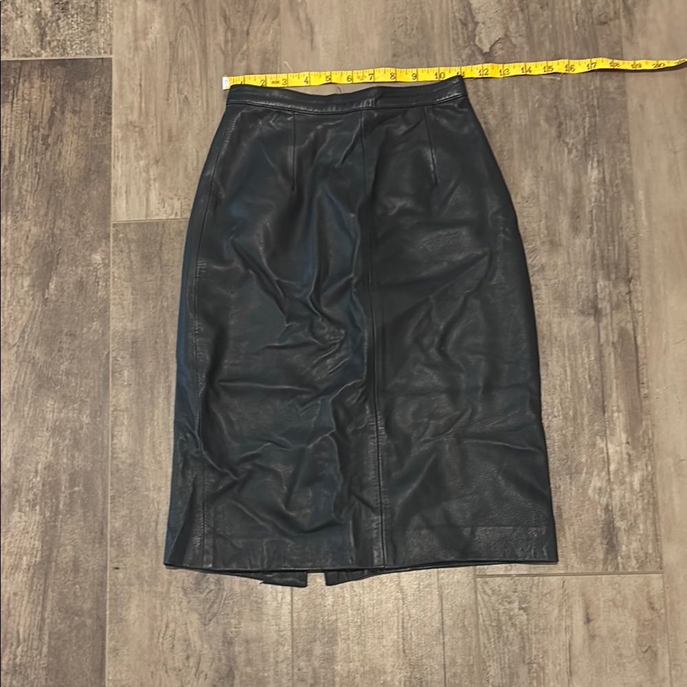 North Beach Leather Black Midi Pencil Skirt